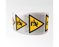 Rouleau pictos - Danger Trébuchement - W007 - ISO 7010 - 250 ex  - 100 mm