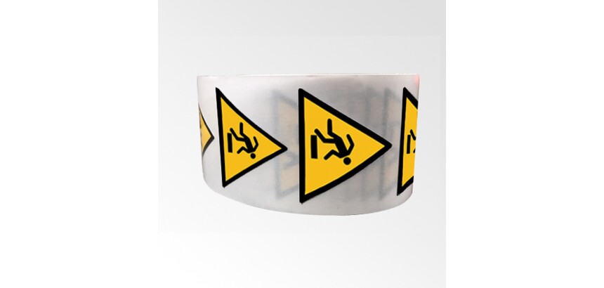 Rouleau pictos - Danger Trébuchement - W007 - ISO 7010 - 250 ex  - 100 mm