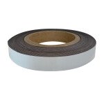 Ruban - Bande magnétique pour rayonnage - vinyle - blanc