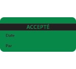 Étiquettes fluo inspection 75×35 mm – rouleau de 500  - Jaune