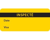 Rouleau de plaquettes d'inspection fluorescentes - Lot de 500 ex  - Jaune