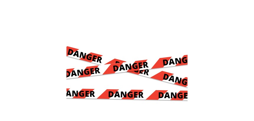 Ruban - Signalisation "TRAVAUX" Rouge & Blanc - 100m x 50mm