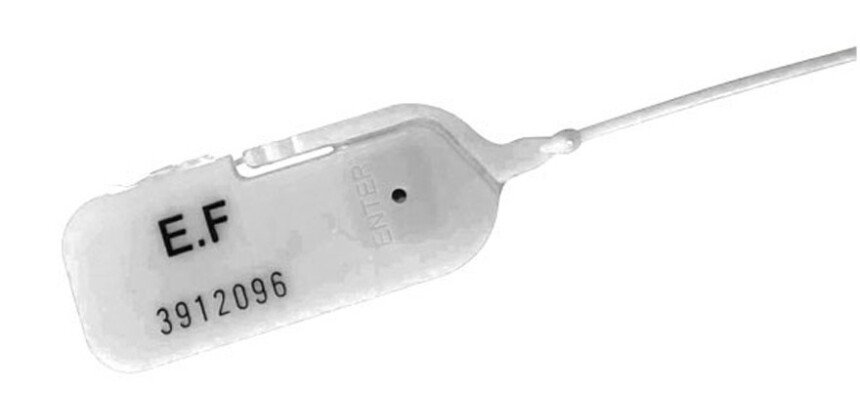 Scellés de sécurité Numérotation et Tear Off - L 305 mm - 100 ex  - Blanc