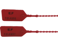 Scellés de Sécurité - Polypropylène - 250 mm - Lot de 100 ex  - Rouge