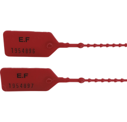 Scellés de Sécurité - Polypropylène - 250 mm - Lot de 100 ex  - Rouge