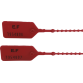 Scellés de Sécurité - Polypropylène - 250 mm - Lot de 100 ex  - Rouge