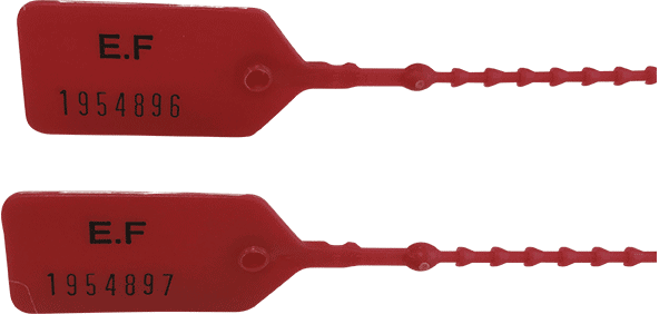 Scellés de Sécurité SEALI - Polypropylène - 250 mm - Lot 100 ex  - Bleu