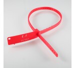 Scellés de Sécurité plastique L 520 mm- STRAPSEAL - Lot de 100 ex  - Rouge