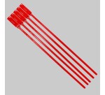 Scellés de Sécurité plastique L 520 mm- STRAPSEAL - Lot de 100 ex  - Rouge
