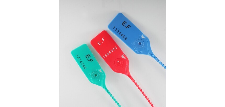 Scellés de Sécurité Tear Off Latéral - Plastique - Lot de 100 ex  - Jaune