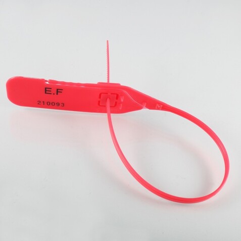Scellés de Sécurité Maxi - Tiseal - Tear Off Latéral - Polypropylène - Par 100  - Rouge - 450 mm