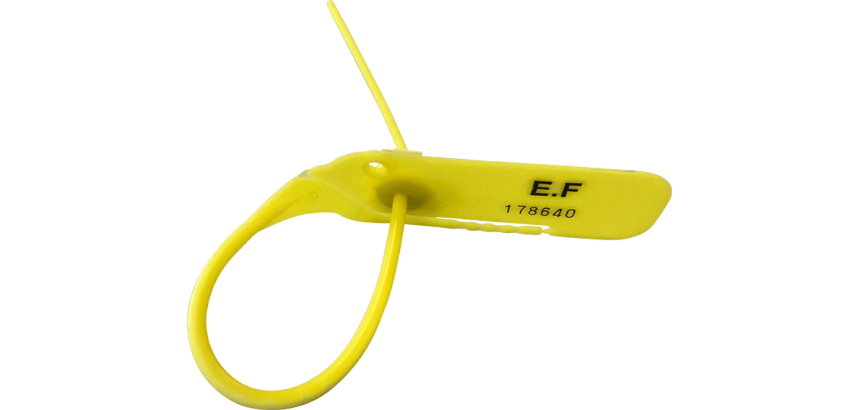 Scellés sécurité - Tear Off Latéral Polypropylène - 100 ex  - Jaune - 300 mm