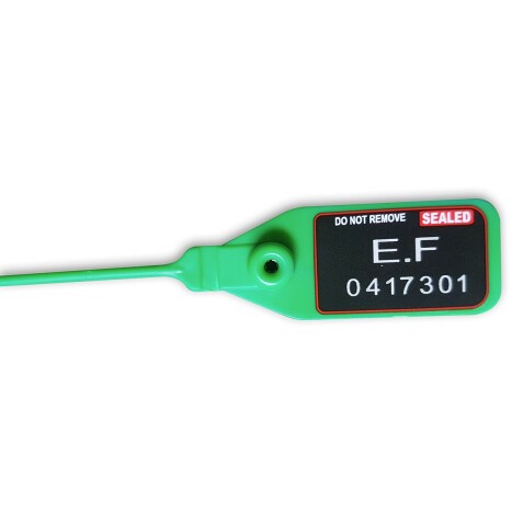 Scellés de Sécurité SEALTEC - Plastique Compatible Alimentaire - Par 100  - Vert - 205 mm