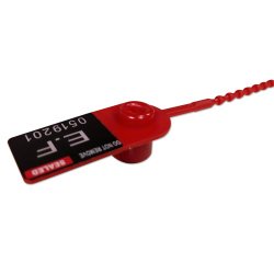 Scellés de Sécurité SEALTEC - Plastique Compatible Alimentaire - Par 100  - Rouge - 205 mm