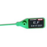 Scellés de Sécurité SEALTEC - Plastique Compatible Alimentaire - Par 100  - Vert - 285 mm