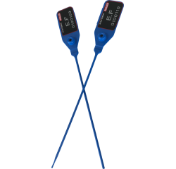 Scellés de Sécurité plastique SEALTEC - 100 ex - Norme 10/2011 EU  - Bleu - 385 mm