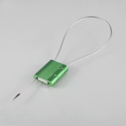 Scellés de Sécurité à Câble TECSEAL -  Norme ISO 17712/2013 - Aluminium - Par 25  - Vert - 1 -