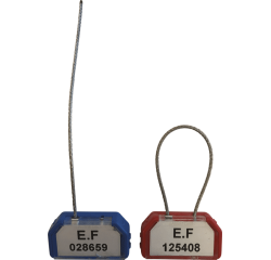 Scellés de Sécurité à Câble ACRYSEAL - Métal Galvanisé - Par 100  - Rouge