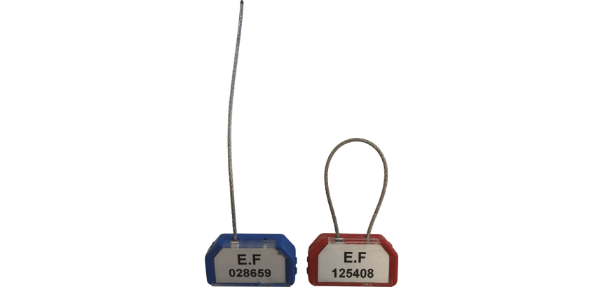 Scellés de Sécurité à Câble ACRYSEAL - Métal Galvanisé - Par 100  - Rouge