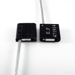 Scellés de Sécurité à Câble TECSEAL -  Norme ISO 17712/2013 - Aluminium - Par 25  - Noir - 1 -