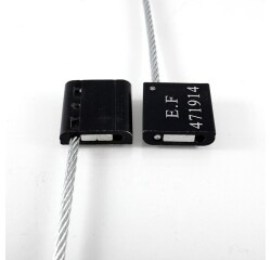 Scellés de Sécurité à Câble TECSEAL - Aluminium - Lot de 25  - Noir - 2 -