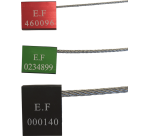 Scellés de Sécurité à Câble TECSEAL - Aluminium - Lot de 25  - Rouge - 1 -