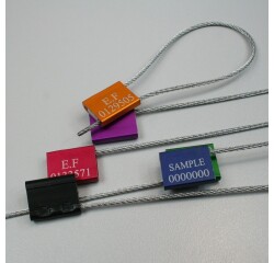 Scellés de Sécurité à Câble TECSEAL - Aluminium - Lot de 25  - Bleu - 1 -