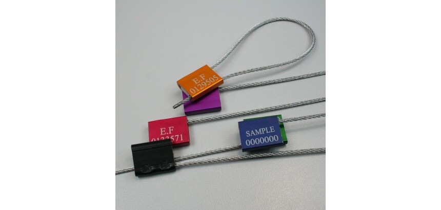 Scellés de Sécurité à Câble TECSEAL - Aluminium - Lot de 25  - Bleu - 1 -