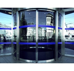 Signalisation vitrophanie - Bandes surfaces vitrées - 10m x 50mm  - Bleu Foncé