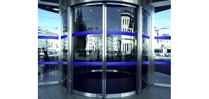 Signalisation vitrophanie - Bandes surfaces vitrées - 10m x 50mm  - Bleu Foncé