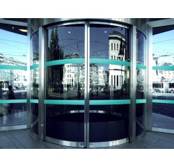 Signalisation vitrophanie - Bandes surfaces vitrées - 10m x 50mm  - Turquoise