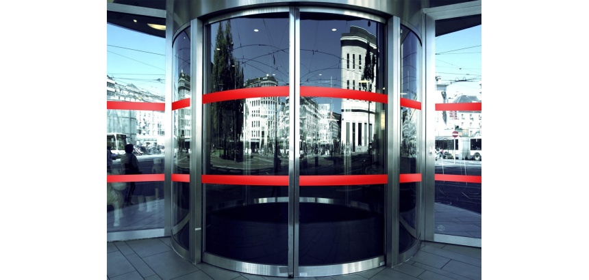 Signalisation vitrophanie - Bandes surfaces vitrées - 10m x 50mm  - Rouge