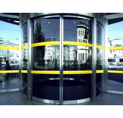 Signalisation vitrophanie - Bandes surfaces vitrées - 10m x 50mm  - Jaune