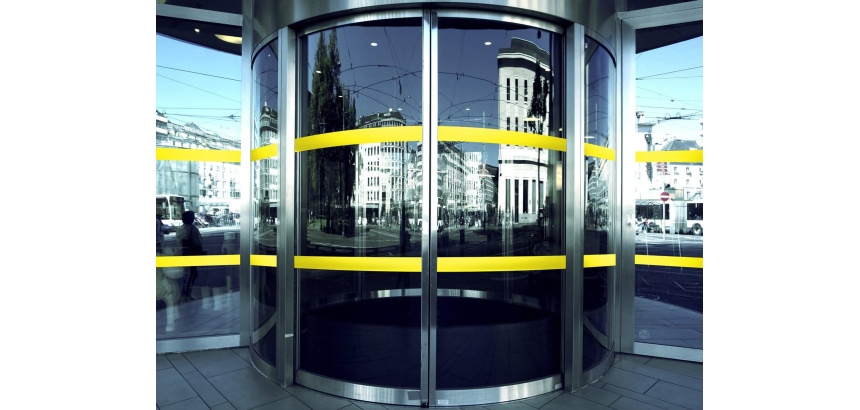 Signalisation vitrophanie - Bandes surfaces vitrées - 10m x 50mm  - Jaune