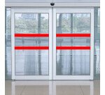 Signalisation vitrophanie - Bandes surfaces vitrées - 10m x 50mm  - Rouge