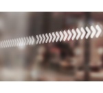 Bande de repérage MOTIF Flèches arrondies - Surfaces vitrées