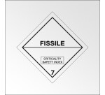 Signalisation de transport normalisée ADR - Danger classe 7-E  - 100 x 100 mm - Vinyle