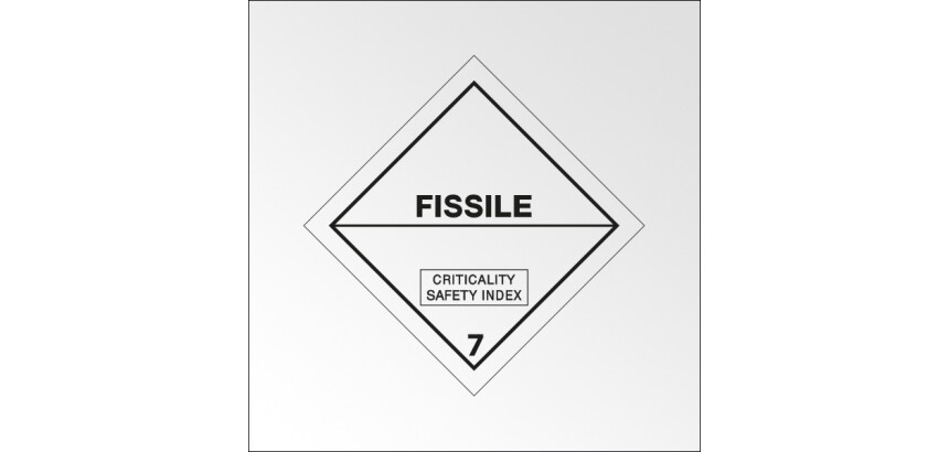 Signalisation de transport normalisée ADR - Danger classe 7-E  - 250 x 250 mm - Plaque magnétique