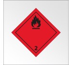 Plaque ADR - Transport Gaz inflammables - Danger Classe 2.1  - 250 x 250 mm - Vinyle