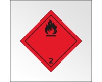 Plaque ADR - Transport Gaz inflammables - Danger Classe 2.1  - 300 x 300 mm - Plaque magnétique