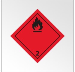 Plaque ADR - Transport Gaz inflammables - Danger Classe 2.1