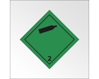 Plaque de Transport ADR 2 - Gaz inflammables non-toxiques  - 150 x 150 mm - Vinyle
