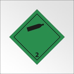 Plaque de Transport ADR 2 - Gaz inflammables non-toxiques  - 300 x 300 mm - PVC
