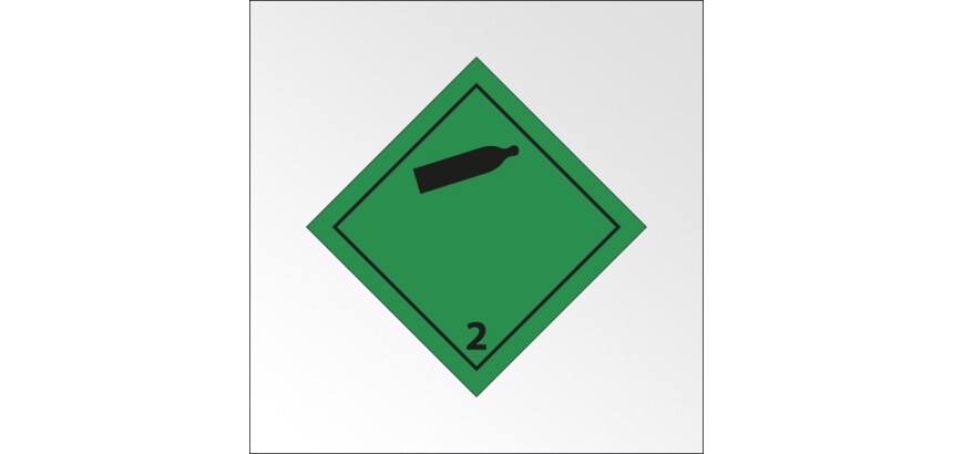 Plaque de Transport ADR 2 - Gaz inflammables non-toxiques  - 300 x 300 mm - Plaque magnétique