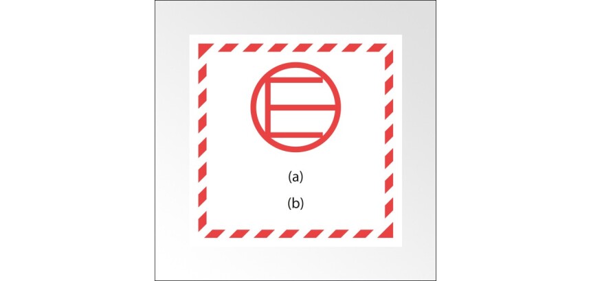 Panneau de signalisation de transport normalisée pour quantités exceptées