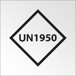Signalisation de Transport ADR personnalisable - UN1950 - Sur-mesure  - 100 x 100 mm - Plaque magnétique