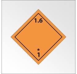 Plaque de Transport ADR - Matières et objets explosifs 1.6