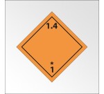 Plaque ADR - Transport Explosifs - Danger classe 1.4    - 100 x 100 mm - PVC 2 mm