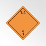 Plaque ADR - Transport Explosifs - Danger classe 1.4    - 250 x 250 mm - PVC