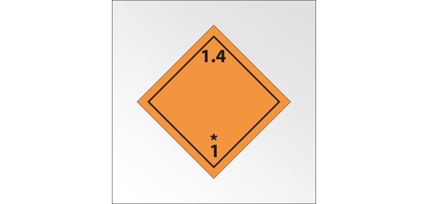 Plaque ADR - Transport Explosifs - Danger classe 1.4